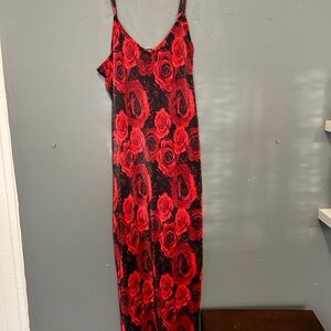 Midi Roses textured dress